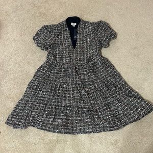 Crown & Ivy women’s tweed tiered dress from Belk. Color: Harbor Navy. Size: M.